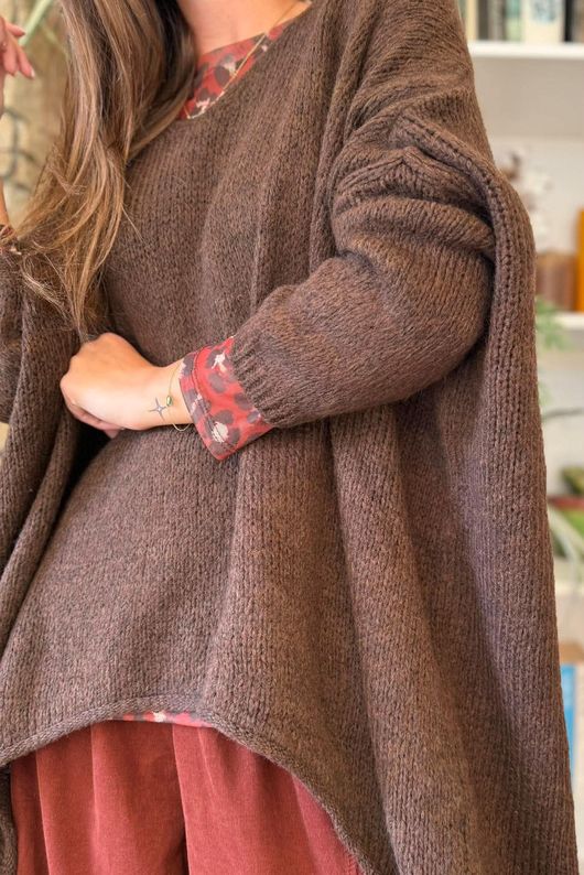 Big Softie Archie Slouch Knit Chocolate